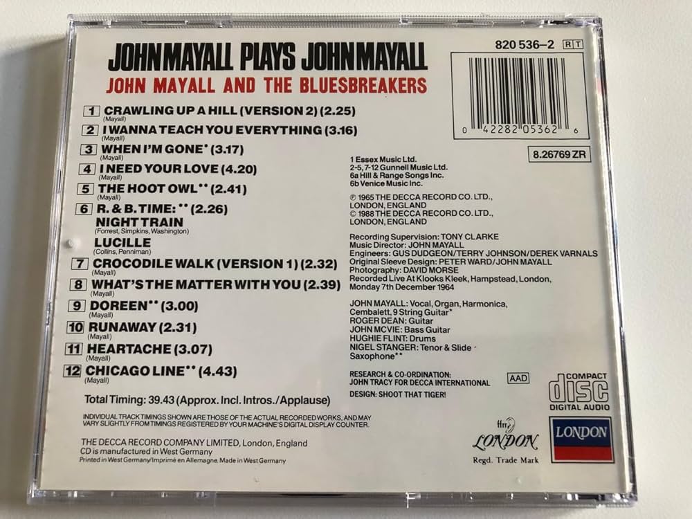 Mayall, John - Plays - Amazon.com Music
